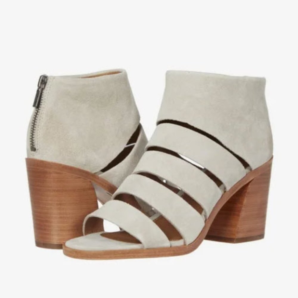 Frye Tash Cut Out Bootie Milkshake Tan Suede Size 7.5 NIB